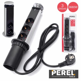 Tomada Elétrica C/ 3 Saídas P/ Secretária Perel