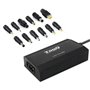 Cargador de Portátil TooQ TQLC-100BS01M/ 100W/ Manual/ 12 Conectores/ Voltaje 12-24V/ 1 USB