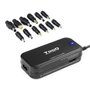 Cargador de Portátil TooQ TQLC-90BS02M/ 90W/ Manual/ 12 Conectores/ Voltaje 15-24V/ 1 USB