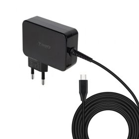 Cargador de Portátil GaN TooQ TQLC-USBCGAN90PD USB Tipo-C/ 90W/ Automático/ Voltaje 5-20V