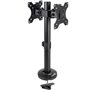 Soporte de Mesa para 2 Monitores TooQ DB1132TN-B/ Giratorio/ Inclinable/ hasta 8kg