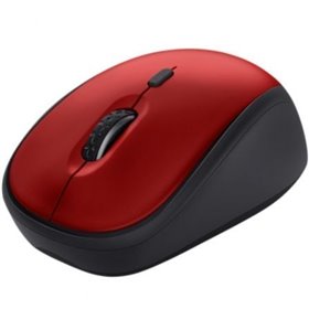 Ratón Mini Inalámbrico Trust Yvi+ Silent/ Hasta 1600 DPI/ Rojo