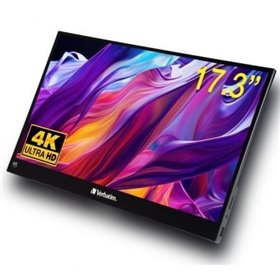 Monitor Portátil Táctil Verbatim PMT-17-4K 17.3"/ 4K/ Negro