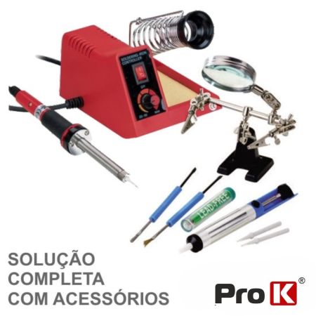 KIT ESTAÇÃO DE SOLDAR PROFISSIONAL PROK