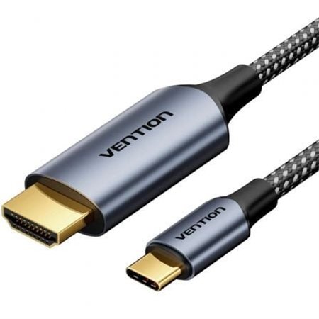 Cabo Conversor HDMI 2.0 4K Vention CRHHAC, USB Tipo-C Macho - HDMI Macho, 1.8m, Preto
