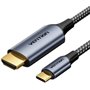 Cabo Conversor HDMI 2.0 4K Vention CRHHAC, USB Tipo-C Macho - HDMI Macho, 1.8m, Preto