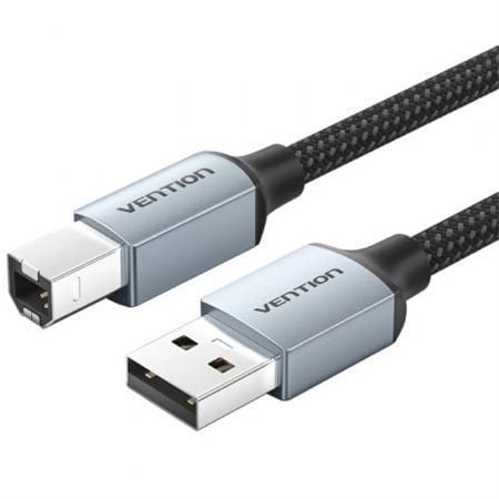 Cabo USB 2.0 Impressora Vention CTTHG, USB Tipo-B Macho - USB Macho, 480Mbps, 8m, Cinza