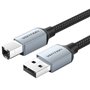 Cabo USB 2.0 Impressora Vention CTTHG, USB Tipo-B Macho - USB Macho, 480Mbps, 8m, Cinza
