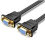 Extensão VGA Vention DAHBF, VGA Fêmea - VGA Fêmea, 1m, Preto