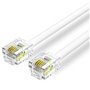 Cabo de Telefone RJ11 6P4C Vention IQBWI, 3m, Branco