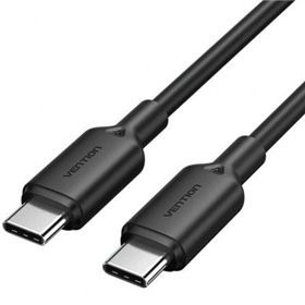 Cabo USB 2.0 Tipo-C 3A Vention TRCBH, USB Tipo-C Macho - USB Tipo-C Macho, Até 60W, 480Mbps, 2m, Preto