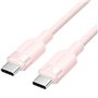 Cabo USB 2.0 Tipo-C 3A Vention TRDPH, USB Tipo-C Macho - USB Tipo-C Macho, Até 60W, 480Mbps, 2m, Rosa