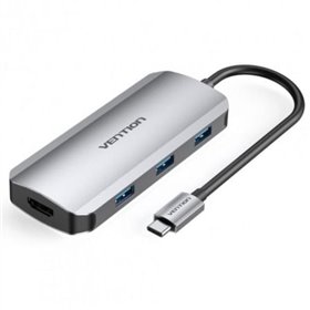 Dock USB Tipo-C Vention TOFHB, 1xHDMI, 3xUSB, 1xUSB Tipo-C, 1xUSB Tipo-C PD