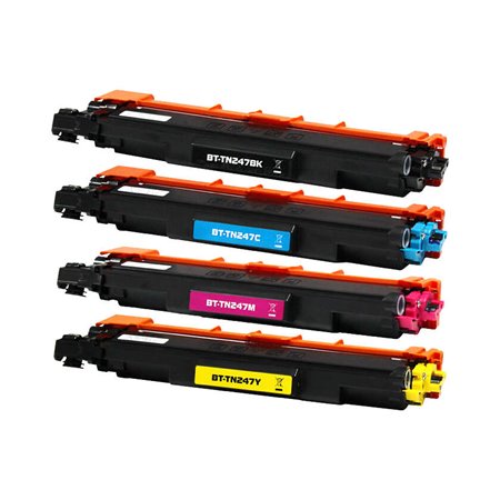 Pacote com 4 Toner compatível Brother TN247/TN243