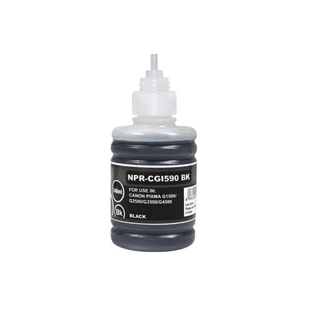 Frasco de tinta pigmentada preta Canon GI590 compatível - GI590BK/1603C001