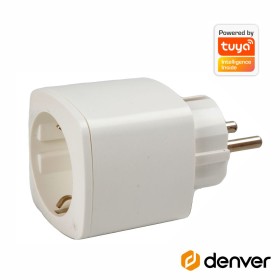 Ficha Elétrica Adaptadora 1X Schuko Inteligente Wifi Denver Ficha Elétrica Adaptadora 1X Schuko Inteligente Wifi Denver