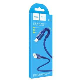 hoco cabo de dados e carregamento USB-A / USB-C X71 Especial - Azul
