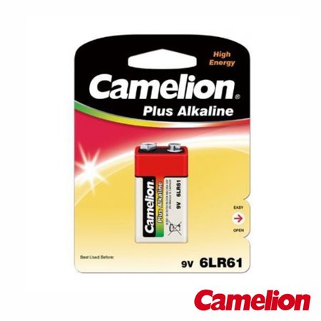 Pilha Plus Alcalina 9V/6LR61 700mA 1x Blister CAMELION