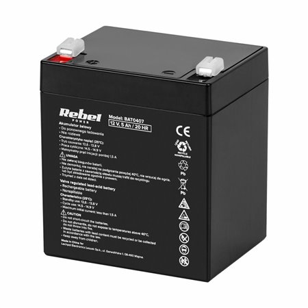 Bateria Chumbo Gel 12V 5A REBEL