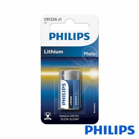 Pilha Lítio CR123A 3V 1500mAh Blister PHILIPS