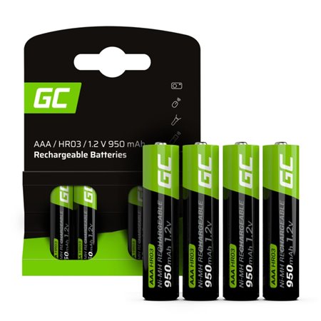 Pilha Recarregável AAA 1.2V 950mA 4x Blister GREEN CELL