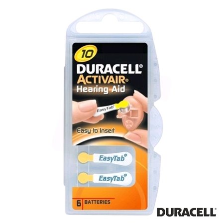 Pilha Botão DA10 Hearing Aid 6x Blister DURACELL