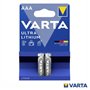 Pilha ULtra Lítio LR3/AAA 1.5V 2x Blister VARTA