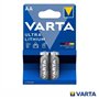 Pilha Ultra Lítio LR6/AA 1.5V 2x Blister VARTA
