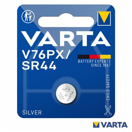 Pilha Óxido Prata Botão V76PX/SR44 1.55V VARTA