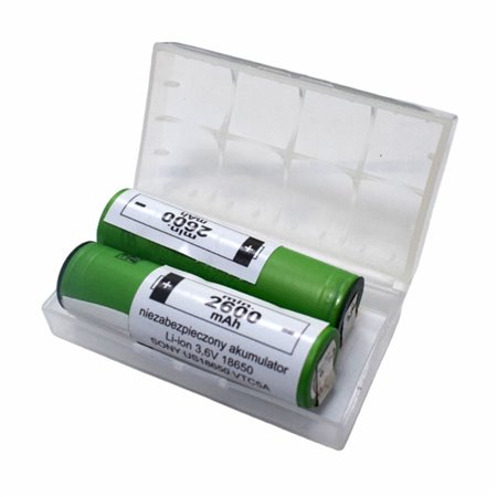 Pilha 18650 3.6V 2600mA C/ Patilhas Pack 2un SONY