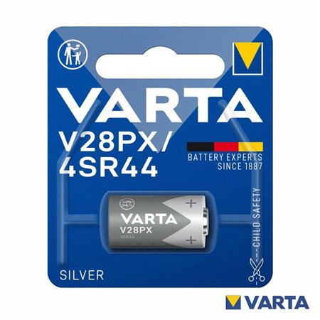 Pilha Óxido Prata V28PX/4SR44 6.2V Blister VARTA