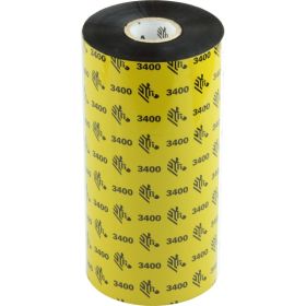 Pacote de 6 fitas de transferência térmica originais Zebra ZipShip 3400 - Fitas de mistura de cera/resina - Núcleo de 25,4 mm, l