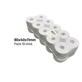 Rolo de Papel Térmico 80x40x11 V2 - Pack de 10 unidades Rolo de Papel Térmico 80x40x11 V2 - Pack de 10 unidades