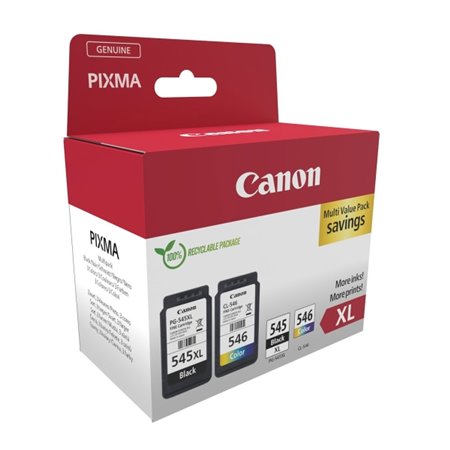 Canon PG545XL Preto + CL546 Colorido 2-Pack Tinteiros Originais - 8286B010