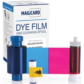 Magicard Ribbon 300 Color YMCKO + Rolete de Limpeza 300 Impressões