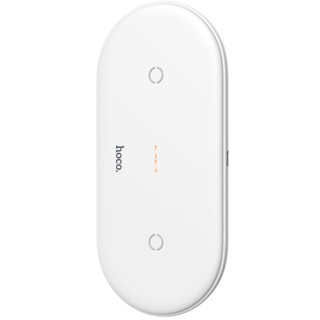 Carregador Wireless, 2 em 1, Hoco CW23 – Branco