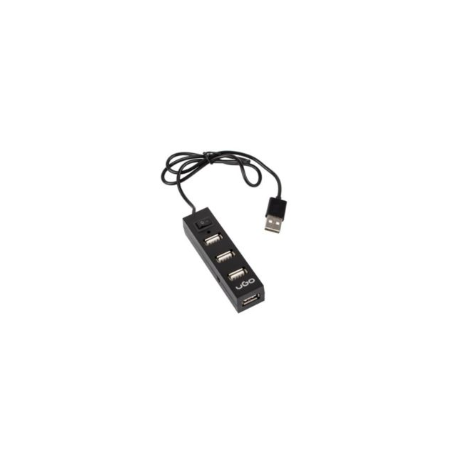 HUB USB 2.0 Maipo HU100 com 4 Portas e Interruptor - Preto - uGo