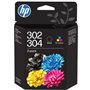 HP 302/304 Negro + Color Pack de 2 Cartuchos de Tinta Originales - B82L1AE/X4D37AE/3JB05AE