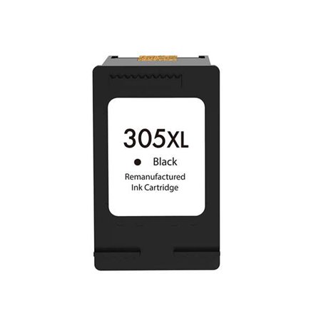 Remanufacturado HP 305XL Negro Cartucho de Tinta - Muestra Nivel de Tinta - Reemplaza 3YM62AE/3YM61AE