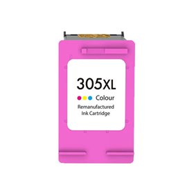 Remanufacturado HP 305XL Color Cartucho de Tinta - Muestra Nivel de Tinta - Reemplaza 3YM63AE/3YM60AE