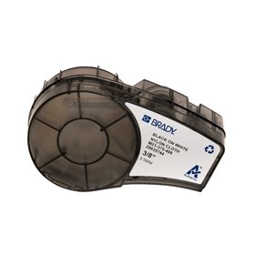 Brady M21-375-499 Cinta de Etiquetas Original Tela de Nylon - Texto Negro sobre Fondo Blanco - Ancho 9,53mm x 4,88m