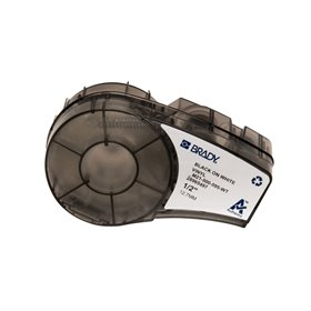 Brady M21-500-595-WT Cinta de Etiquetas Original Vinilo - Texto Negro sobre Fondo Blanco - Ancho 12,70mm x 6,40m