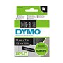 Dymo LM D1 45021 Cinta de Etiquetas Original para Rotuladora - Texto Blanco sobre Fondo Negro - Ancho 12mm x Largo 7m