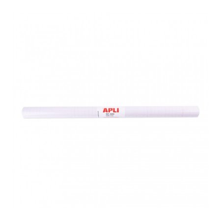 Rolo de polipropileno transparente Apli 3x0,50m 50 mícrons - Adesivo reposicionável - Sistema de fácil remoção - Grade de precis