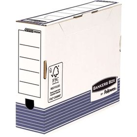 Caixa Fellowes Bankers Box 80mm A4 para Arquivo Final - Montagem Automática Fastfold - Papelão Reciclado com Certificação FSC