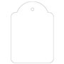 Pacote com 400 etiquetas Apli, 45x65mm - com furo pré-perfurado - com fio de poliéster branco - cor branca