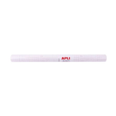 Rolo de polipropileno transparente Apli 3x0,50m 80 mícrons - Adesivo reposicionável - Sistema de fácil remoção - Grade de precis