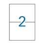 Pacote com 200 etiquetas retangulares Apli, 210x148mm - 100 folhas com 2 etiquetas cada - Adesivo permanente - Bordas retas - Br