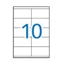 Pacote com 100 etiquetas brancas Apli, 105 x 57 mm - Bordas retas - Adesivo permanente