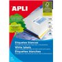 Pacote com 100 etiquetas permanentes Apli - Tamanho 210 x 297 mm - Múltiplos usos - Brancas